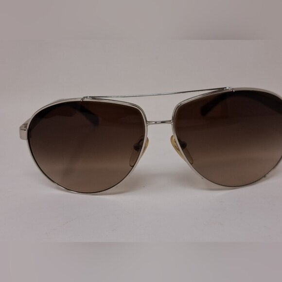 Prada Sunglasses Aviator Silver Brown Tinted Metal SPR670 1BC-6S1 63-13-135 - Picture 13 of 15